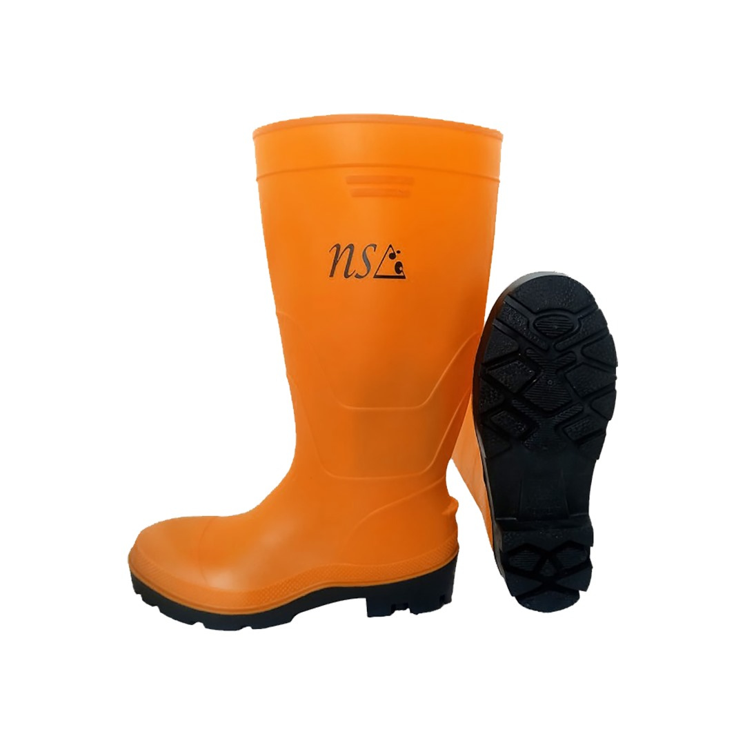 Sepatu Safety Boots Karet PVC Orange NSA