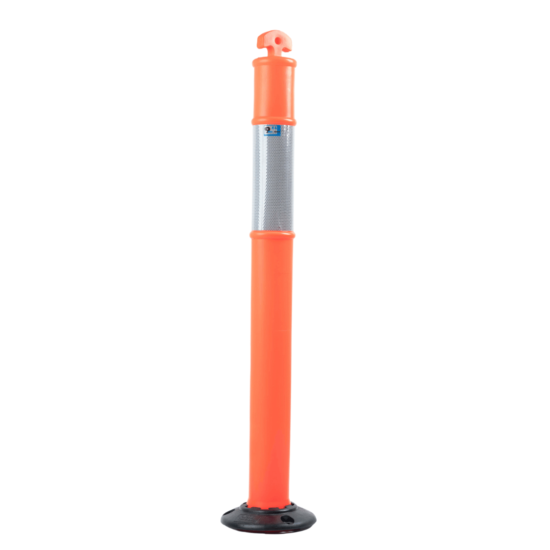 Traffic Stick Cone PVC with Rubber Base 9.11 Plugged-In