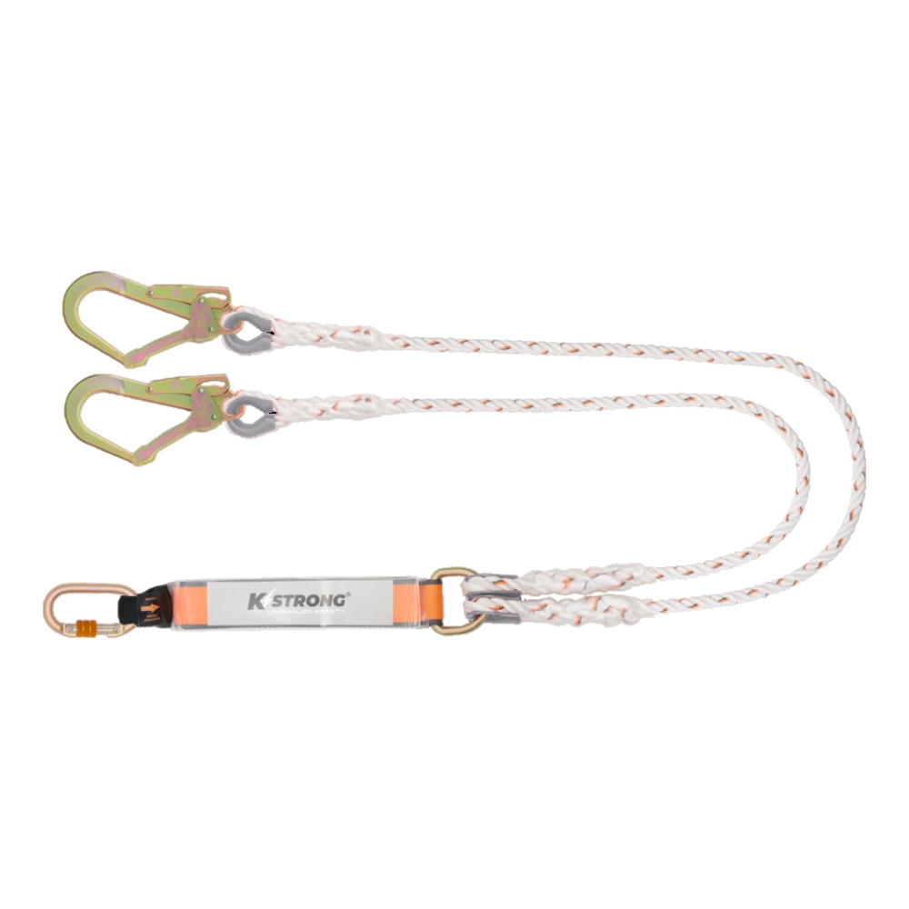 KSTRONG AFL403611 ESSENTIAL SHOCK ABSORBING LANYARDS 12MM tali twisted rope 12mm